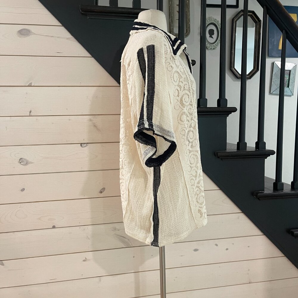 031 FP We The Free Feeling Sporty Lace Tee Ivory As Mock NWOT Size Medium - Picture 6 of 16